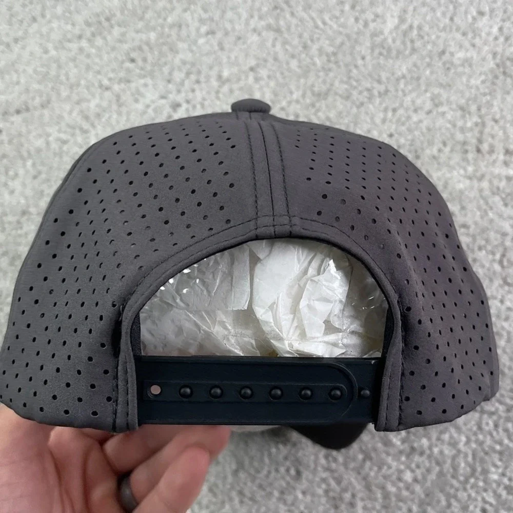 VRST Hat Mens Gray Snapback Perforated Performance Ultimate Golf Cap Adjustable